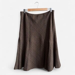 Brown Plaid A-Line Women's Skirt